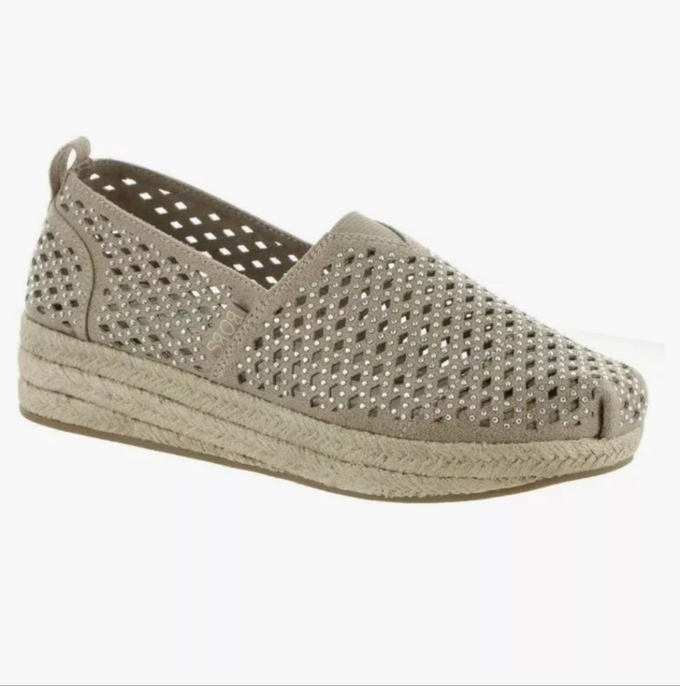 BOBS from Skechers Taupe Espadrille Flats